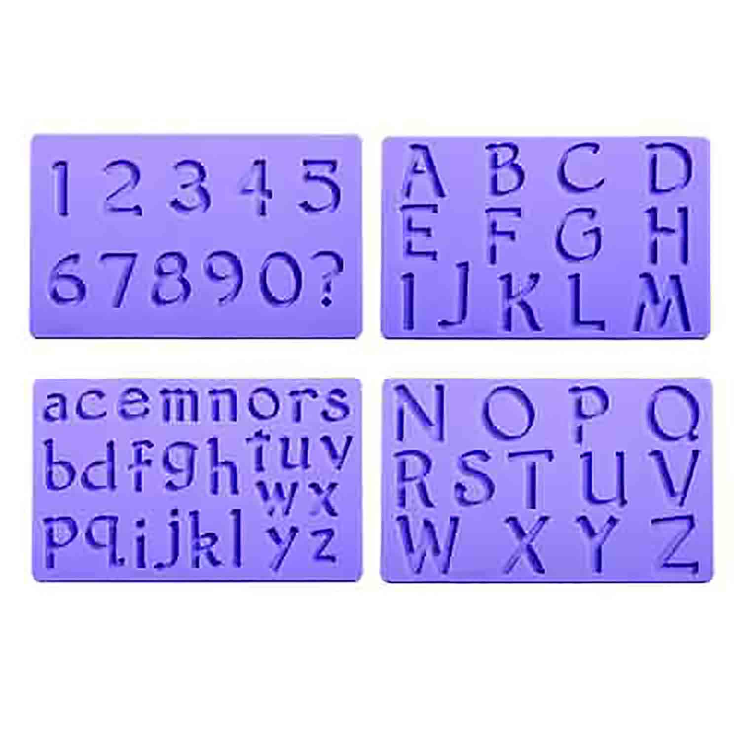 Silicone Letters and Numbers Fondant and Gum Paste Molds, 4-Piece - Cake  Decorating Supplies - Wilton