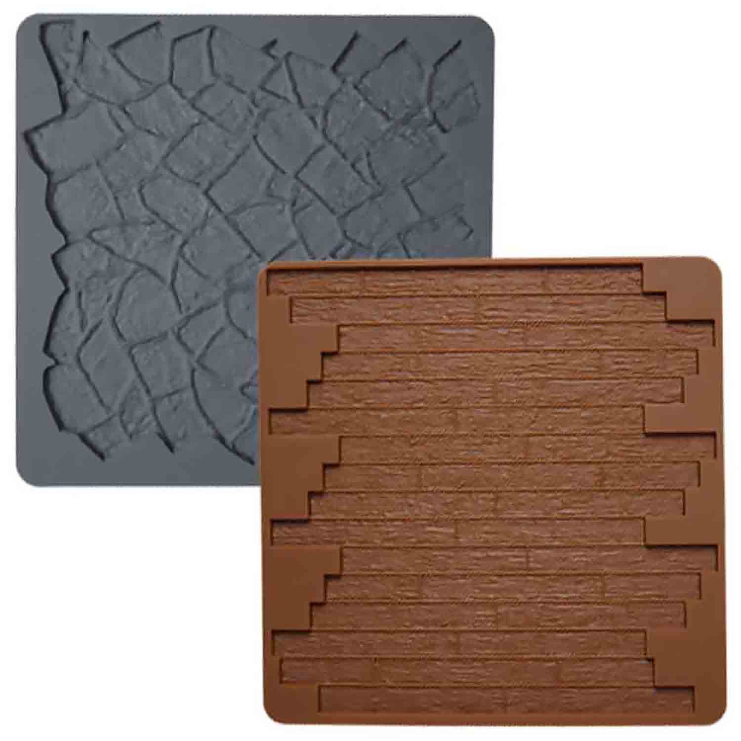 Stone and Wood Texture Mat Set