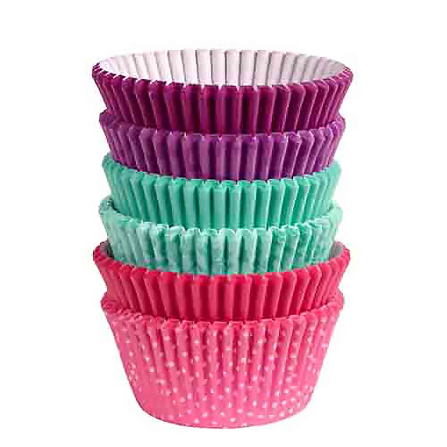Pink, Turquoise, Purple Standard Baking Cups