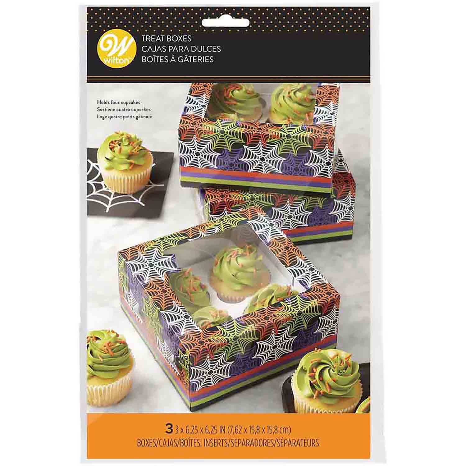 Web 4 Ct Cupcake Box with Window