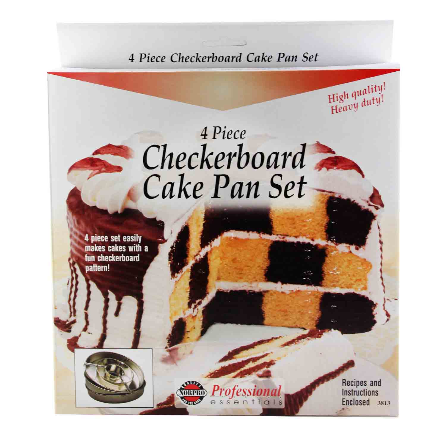 The Classic Checkerboard Cake Pan Set, Three 9 Inch Round Cake Pans, Holiday  Baking, Theearlybirdfinds 