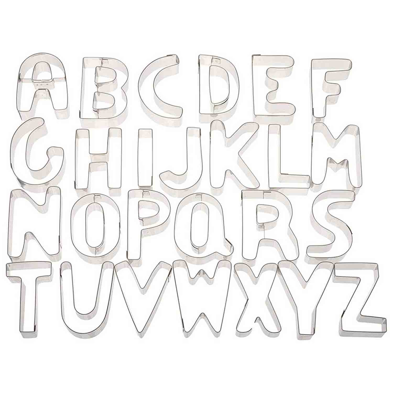 Stainless Steel Alphabet Fondant Cutters