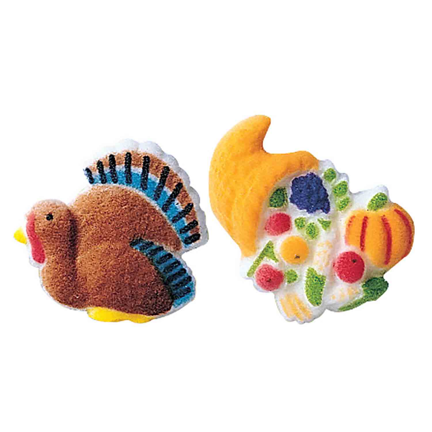 Dec-Ons® Molded Sugar - Turkey & Cornucopia