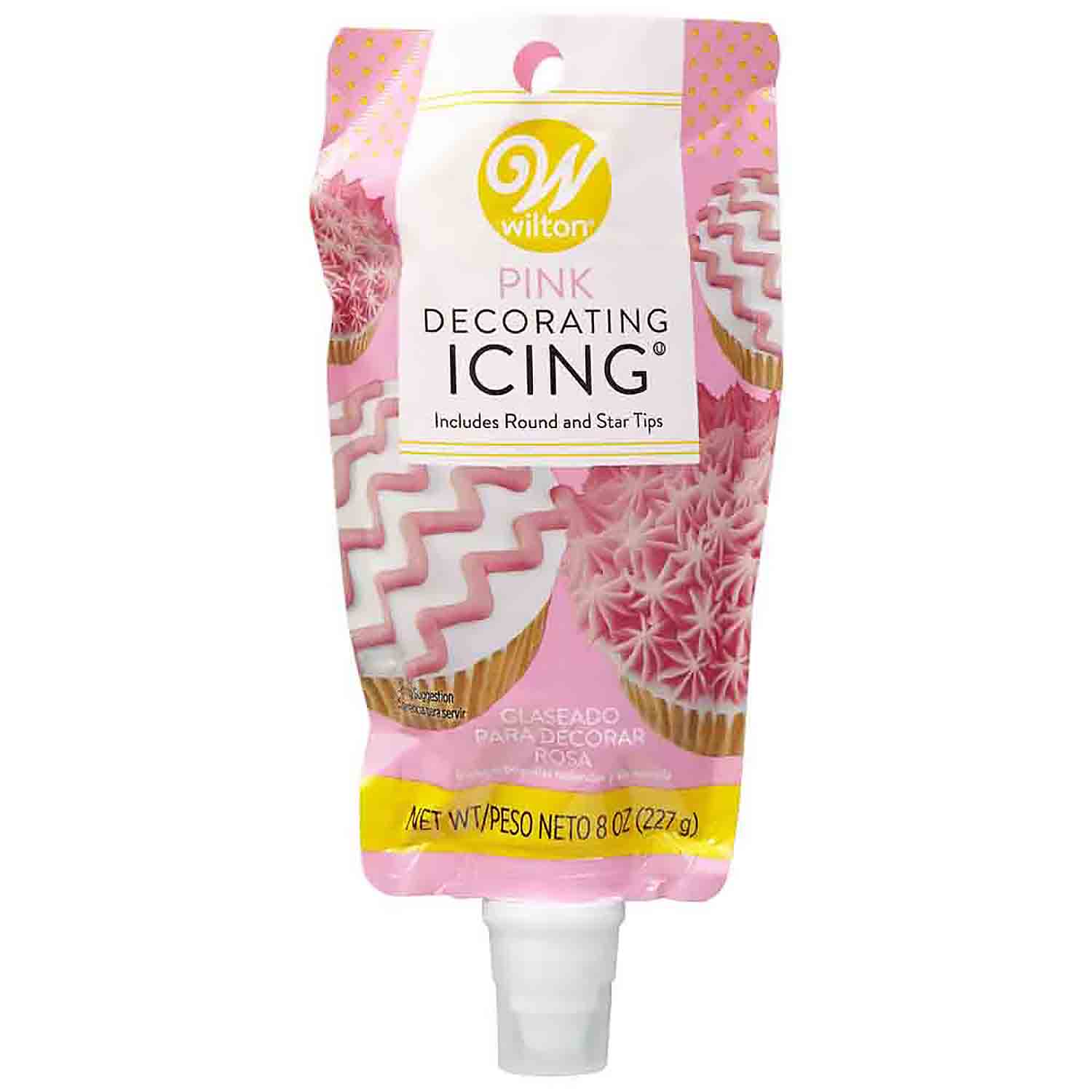 Pink Decorating Icing with Tips