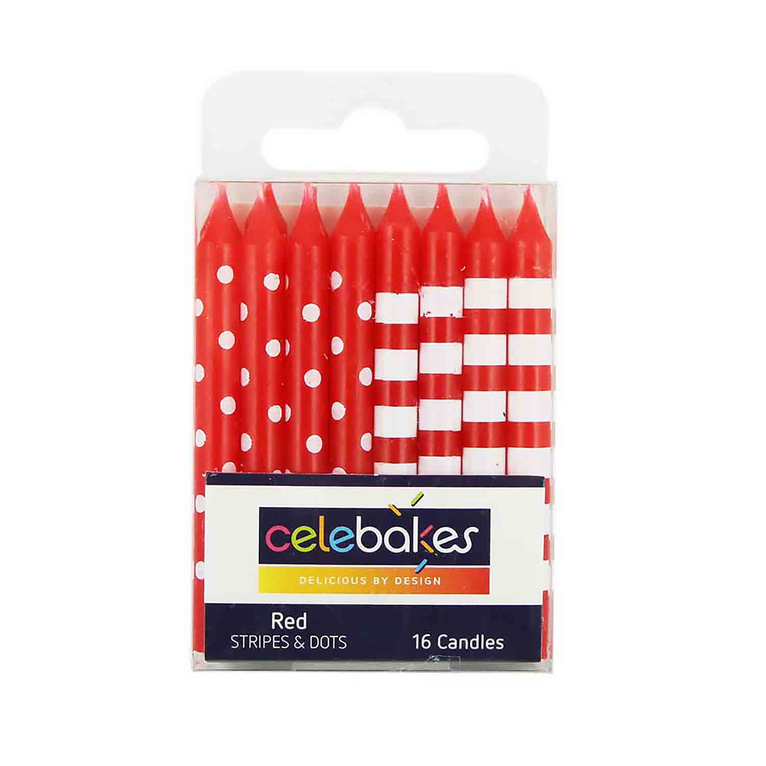 Red Stripes & Dots Candles