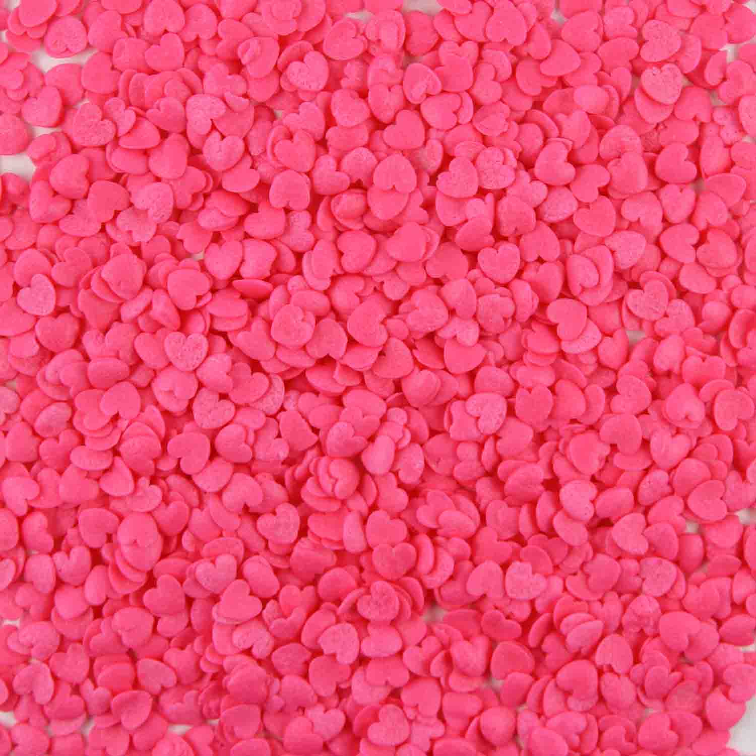 Pink Hearts Edible Confetti Sprinkles