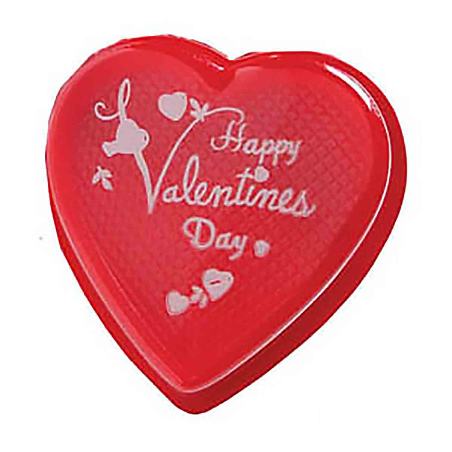 1 lb Red Happy Valentines Day Heart Candy Box with Clear Lid