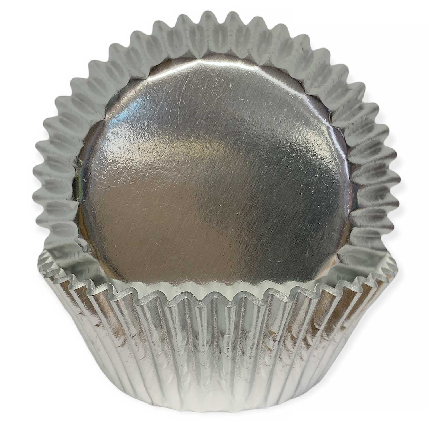 Metallic Silver Foil Standard Cupcake Liners