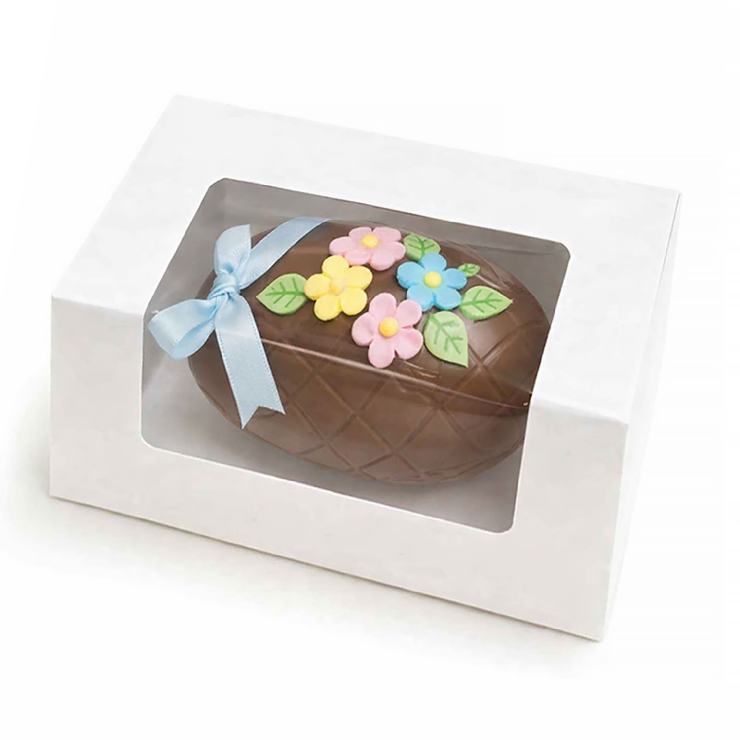 White Easter Egg Candy Boxes with Window
