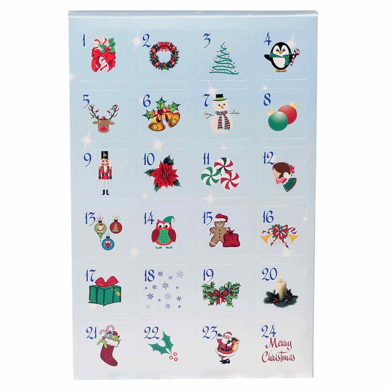 24 Cavity Blue Advent Calendar Candy Box | Country Kitchen