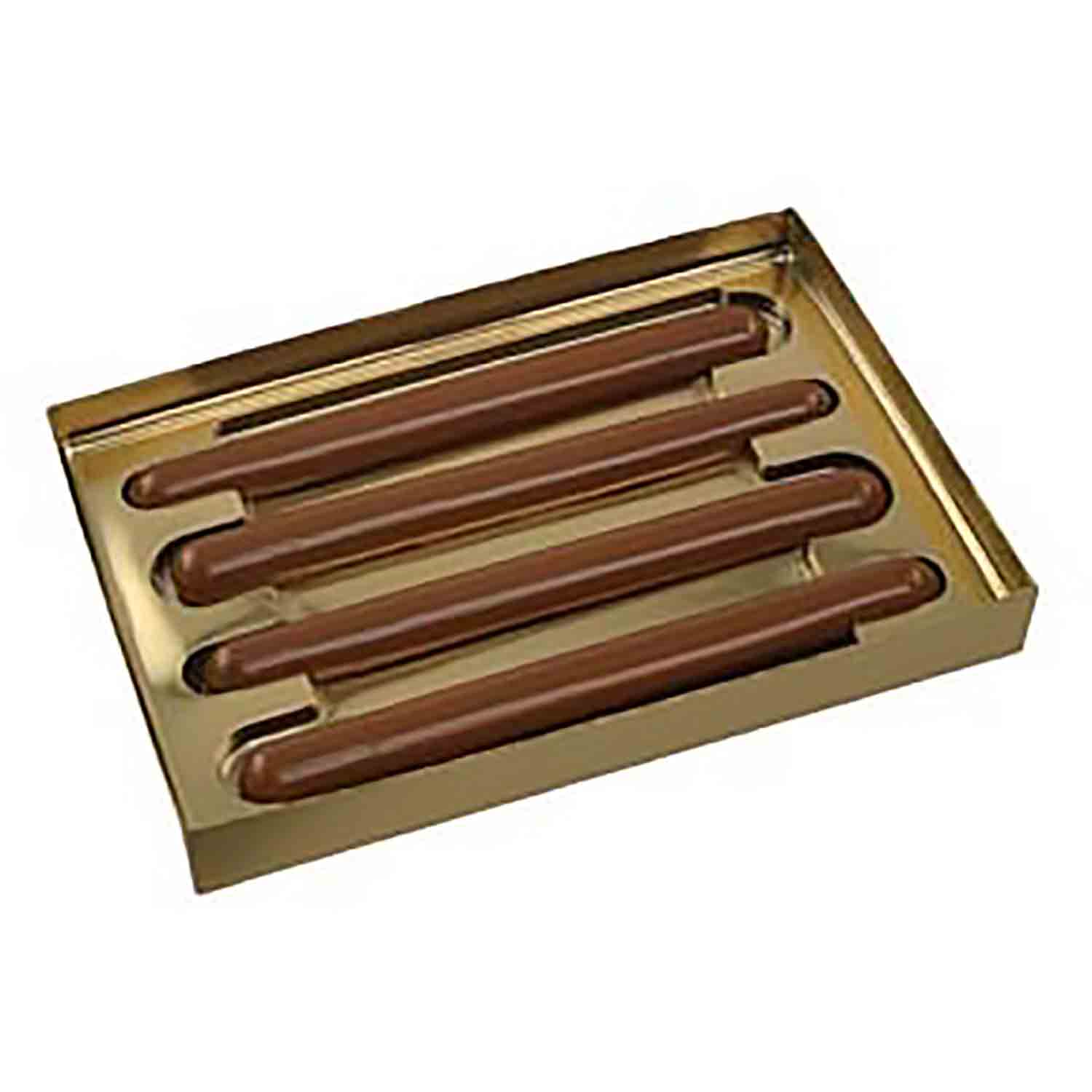 Pretzel Rod Gold Insert Candy Box with Clear Lid
