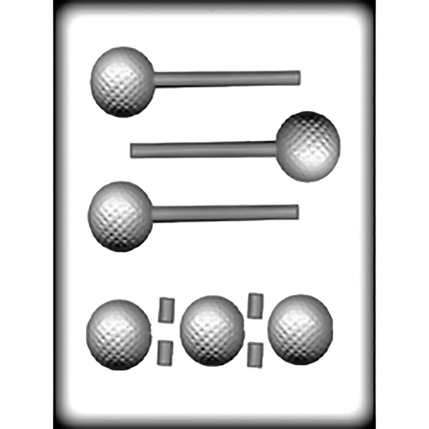3D Golf Ball Cookie & Hard Candy Sucker Mold