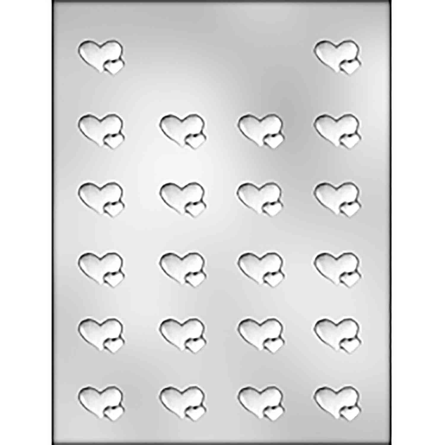 Small Double Hearts Chocolate Mold