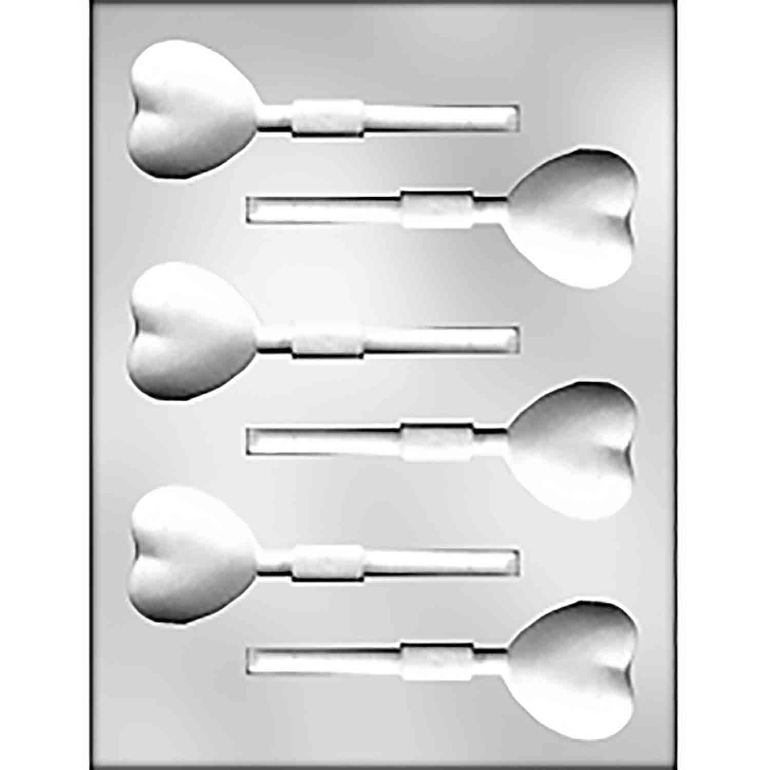 Rounded Heart Sucker Chocolate Candy Mold