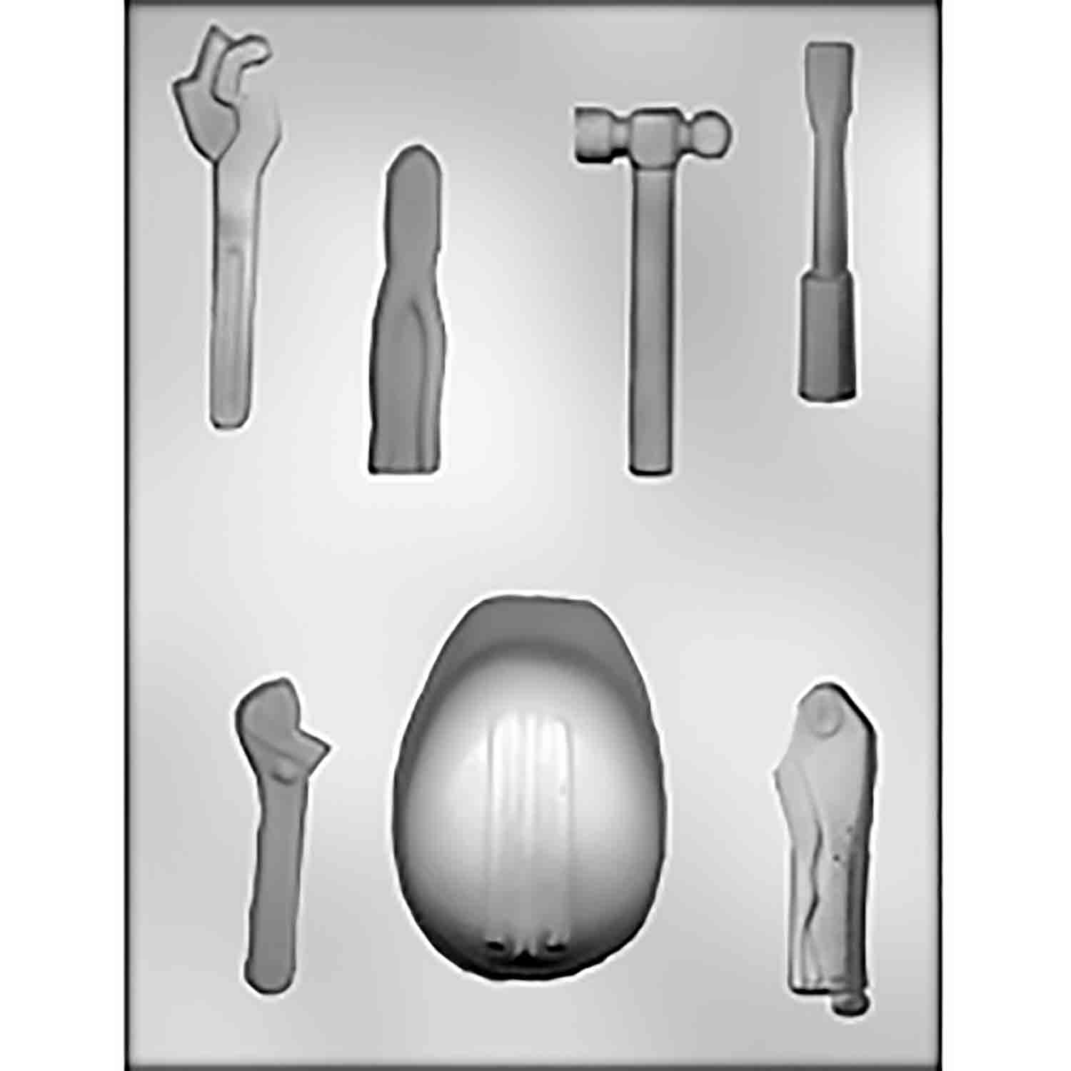 Hard Hat and Tools Chocolate Mold