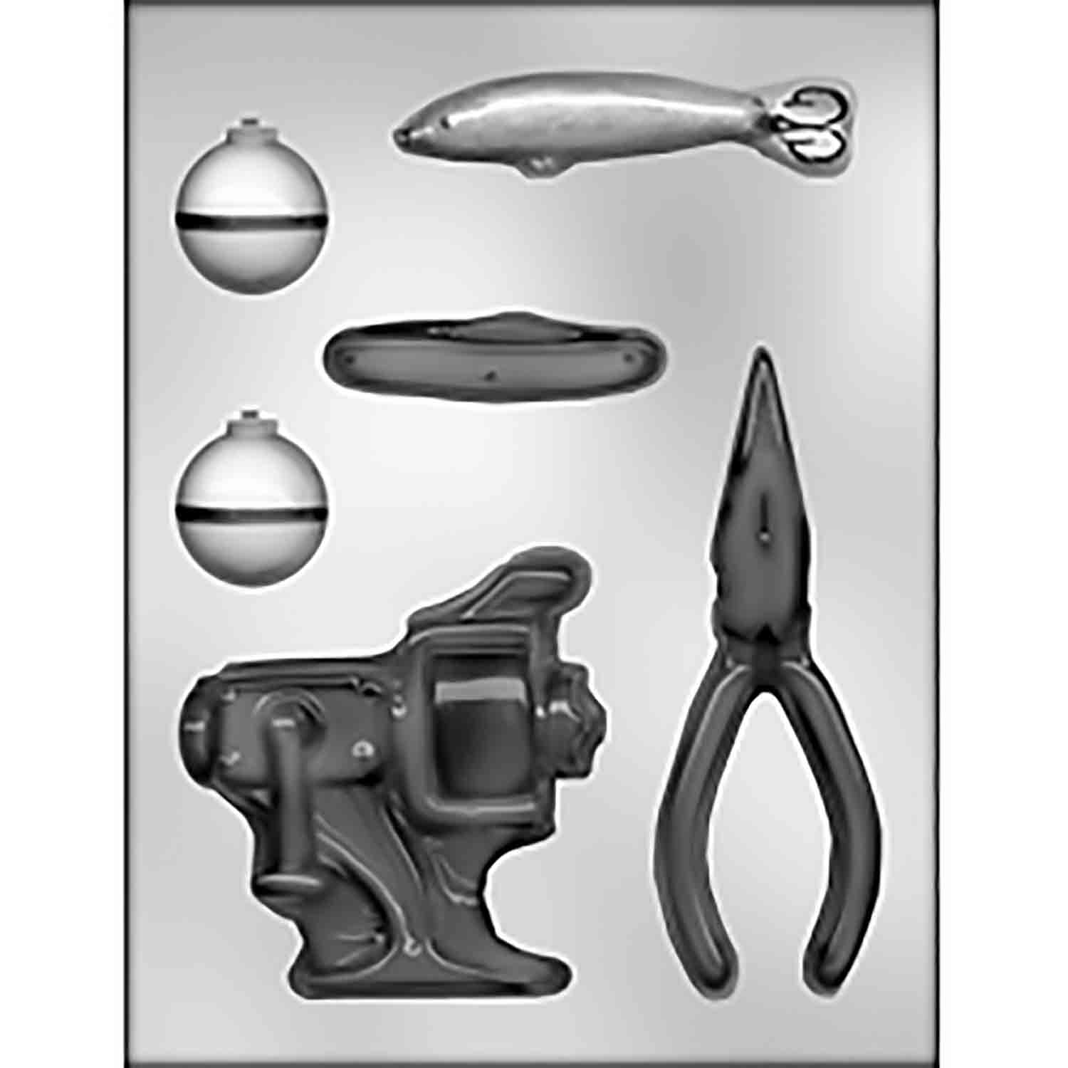 Fishing Tackle Chocolate Candy Mold