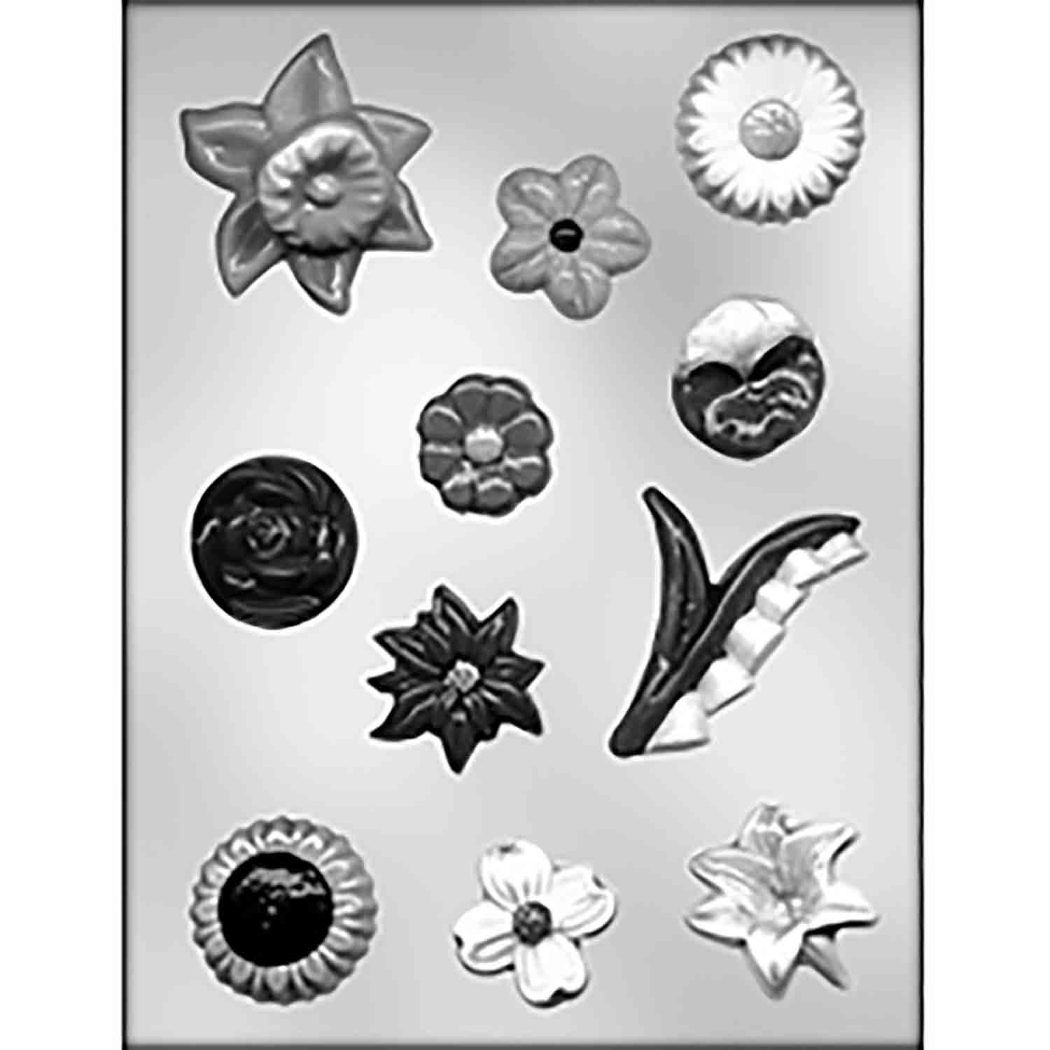 Flower Assortment Chocolate Mold Country Kitchen SweetArt