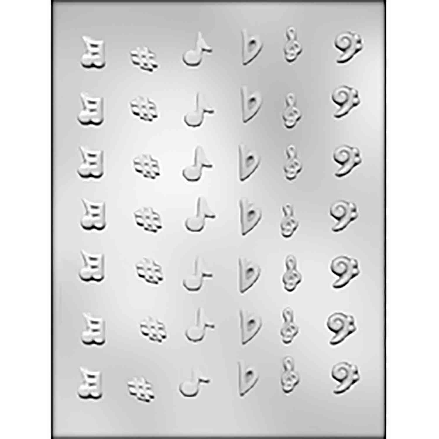 Music Notes Lay-Ons Chocolate Mold