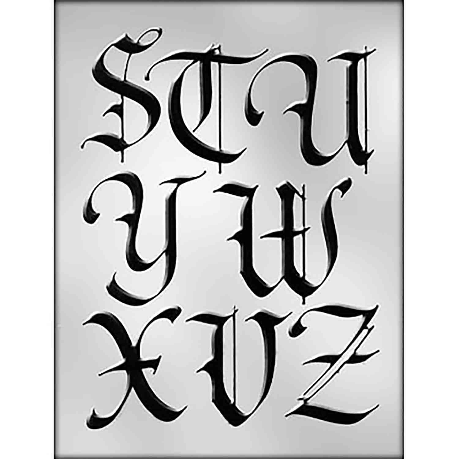 Calligraphy Alphabet S-Z Chocolate Mold