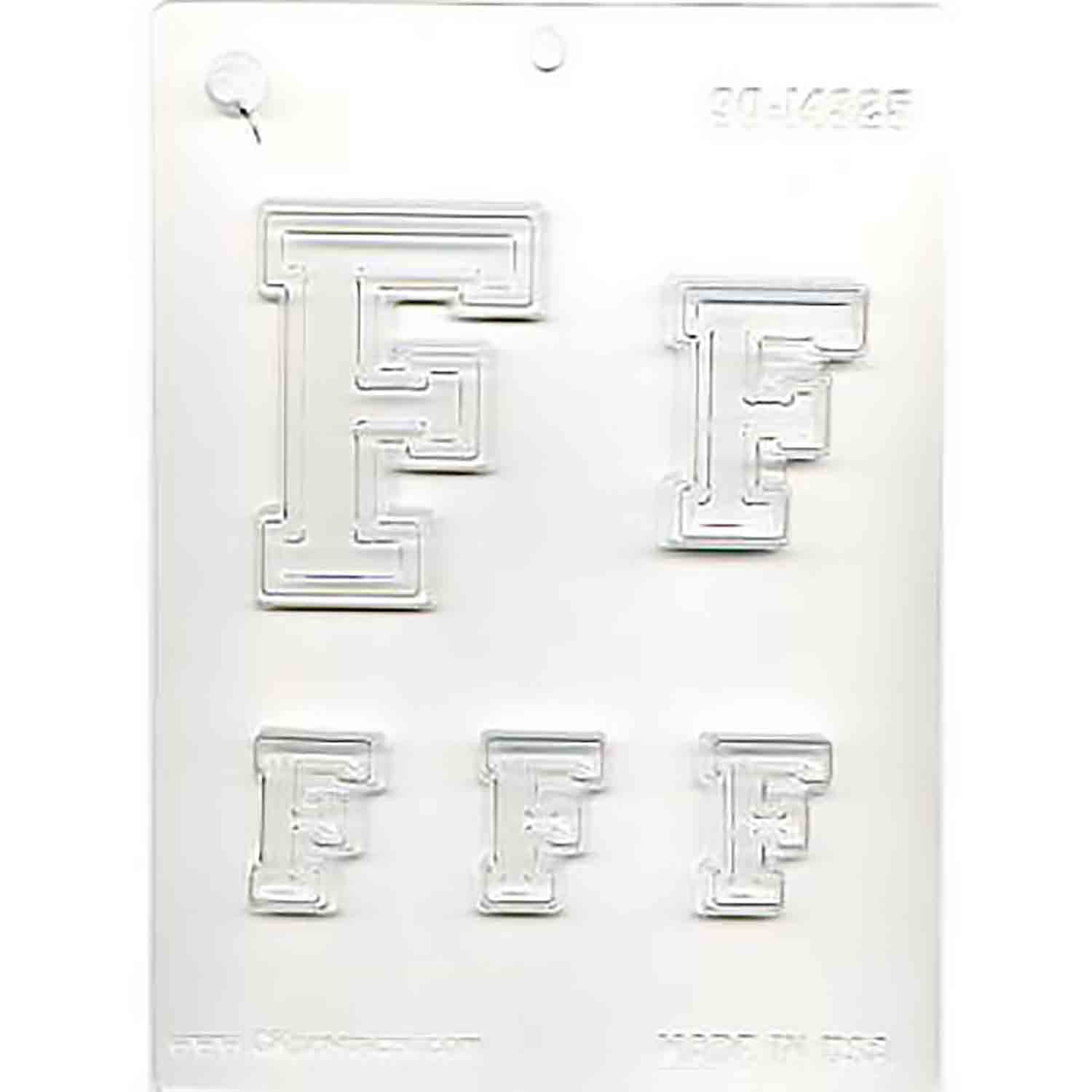 Collegiate Letter F Chocolate Mold