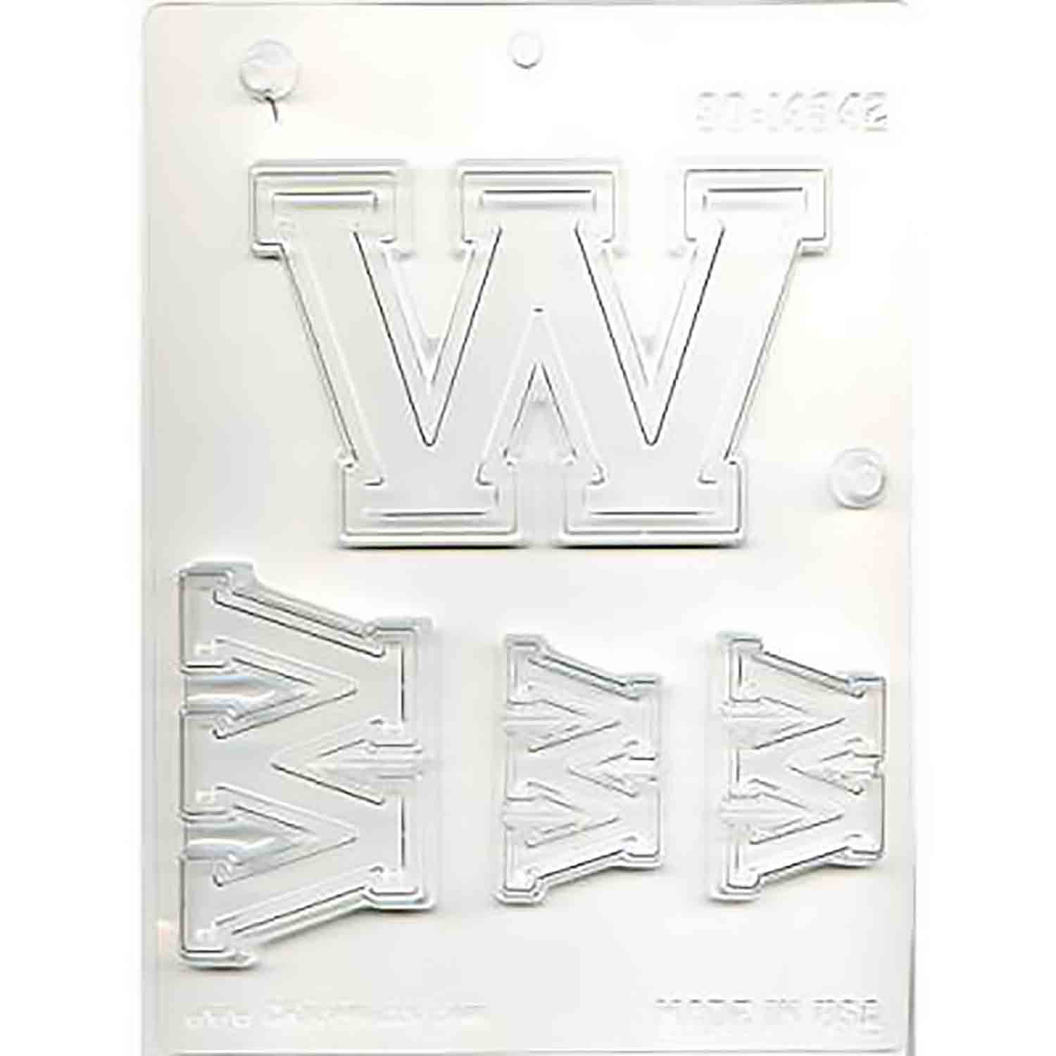 Collegiate Letter W Chocolate Mold