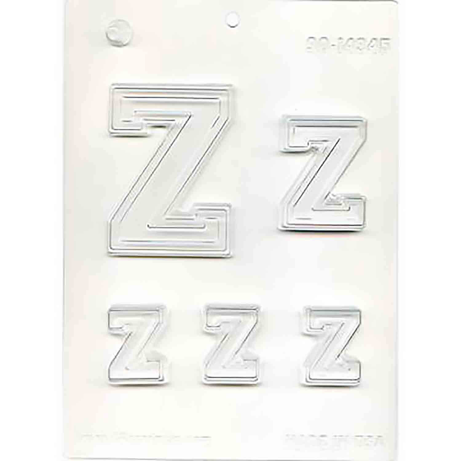 Collegiate Letter Z Chocolate Mold