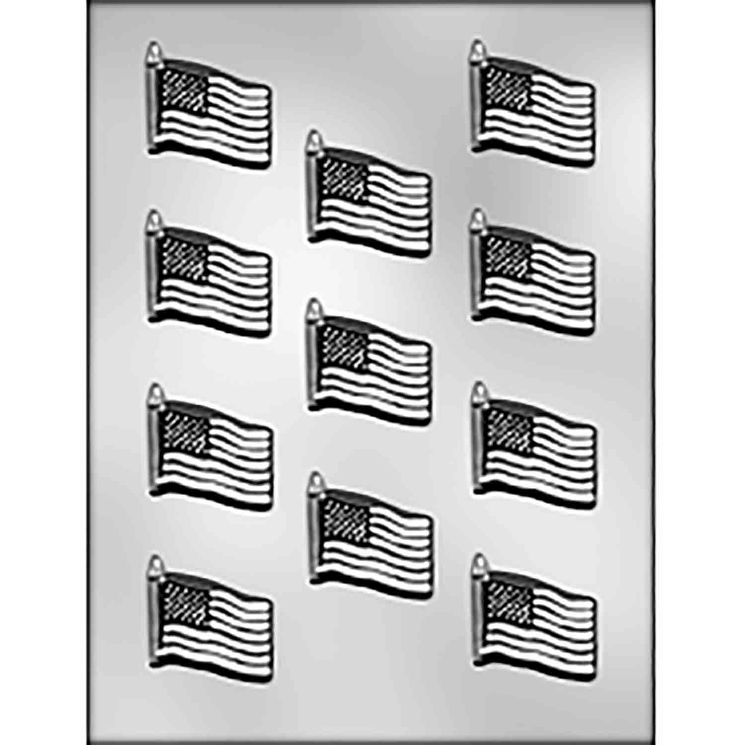 Small American Flag Chocolate Mold