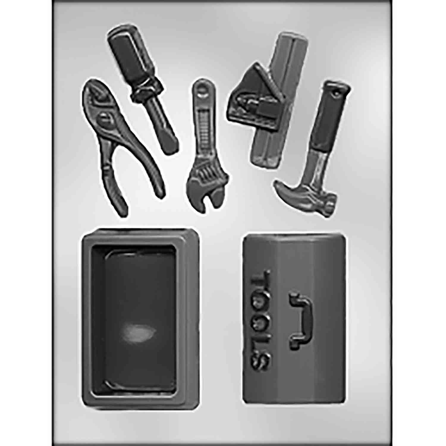 3-D Tool Box with Tools Chocolate Candy Mold