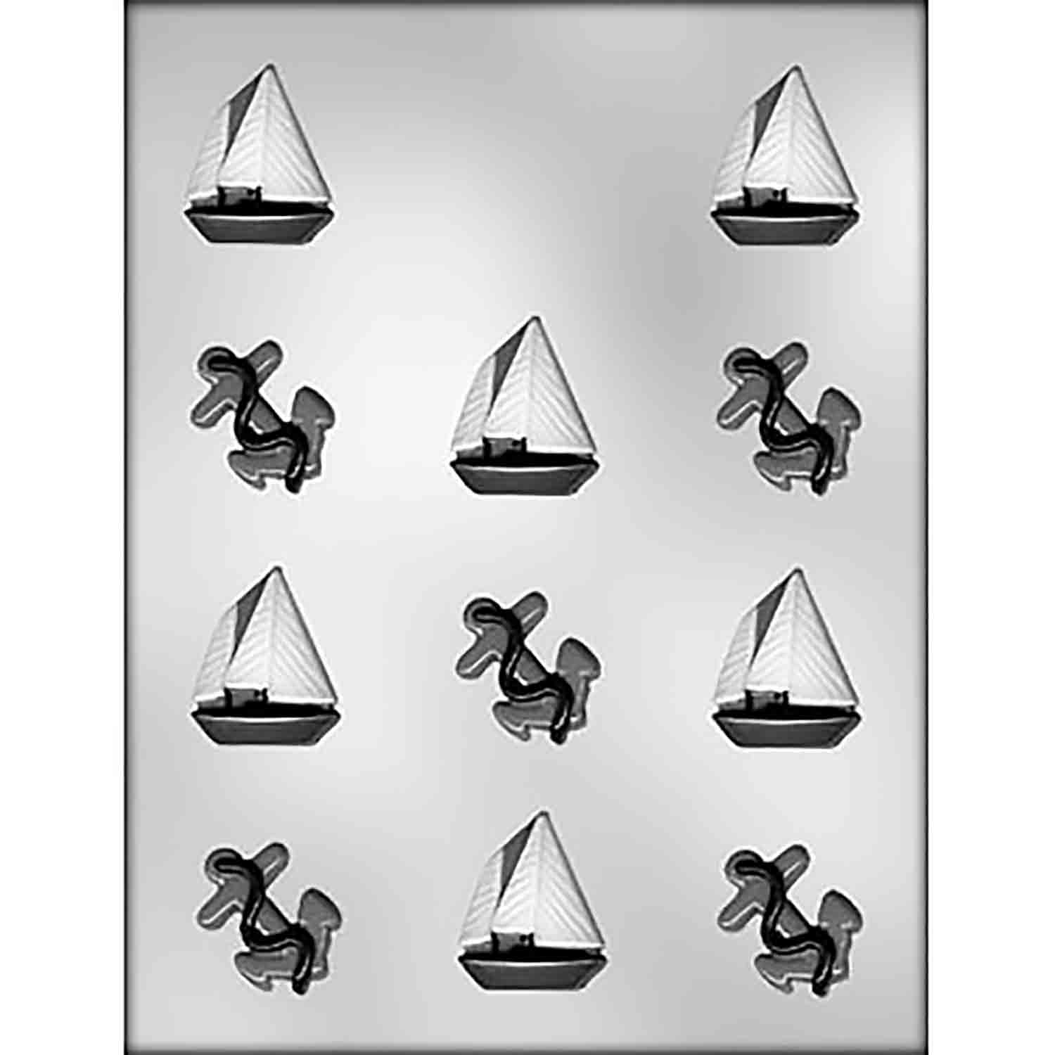 Anchor & Sail Boat Chocolate Mold