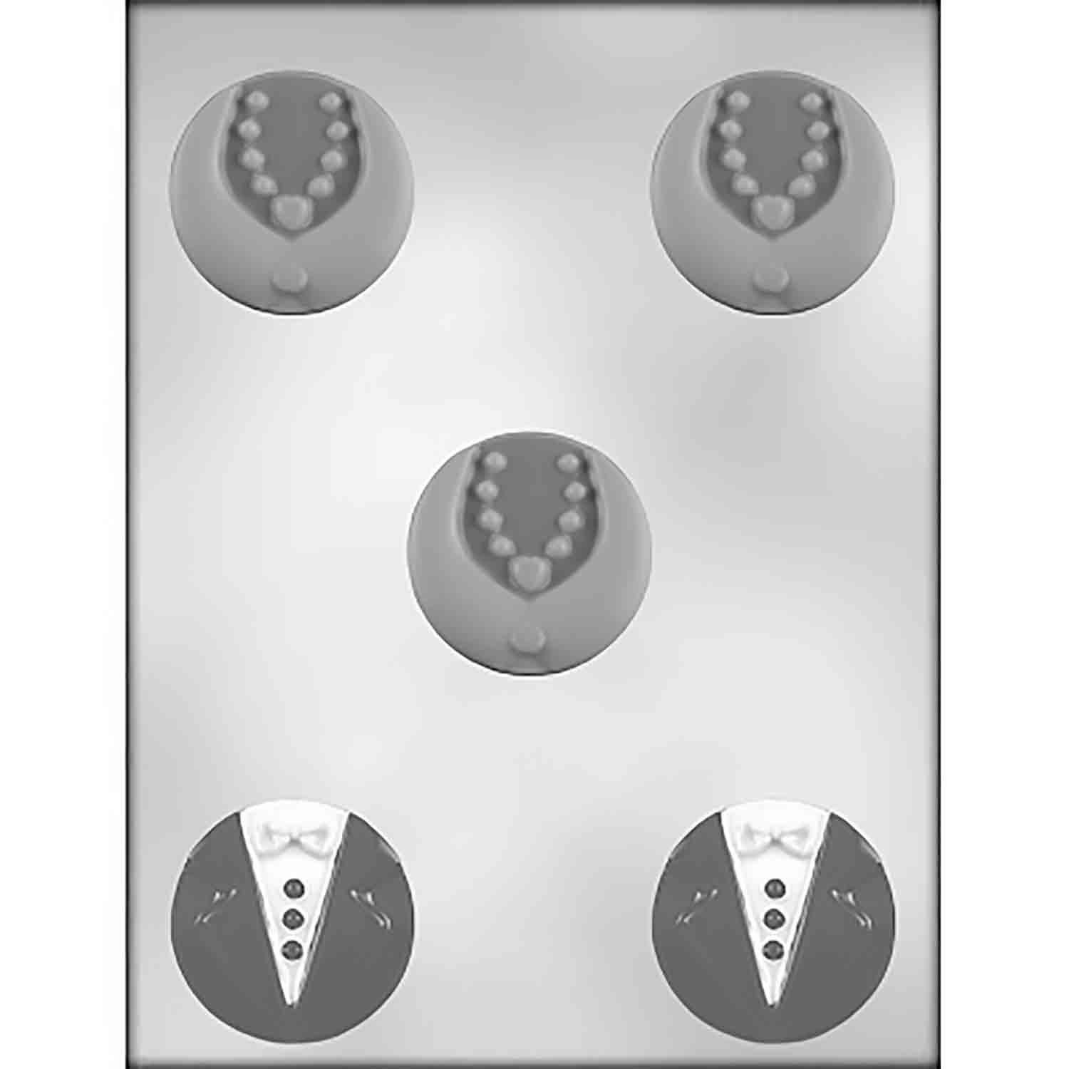 Tux and Dress Sandwich Cookie Chocolate Mold 90161502 Country