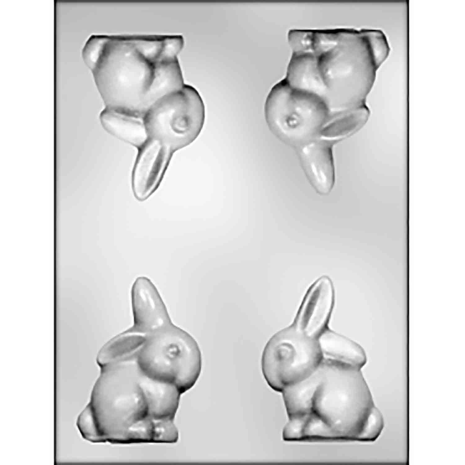 3D Fat Sitting Bunny Chocolate Mold