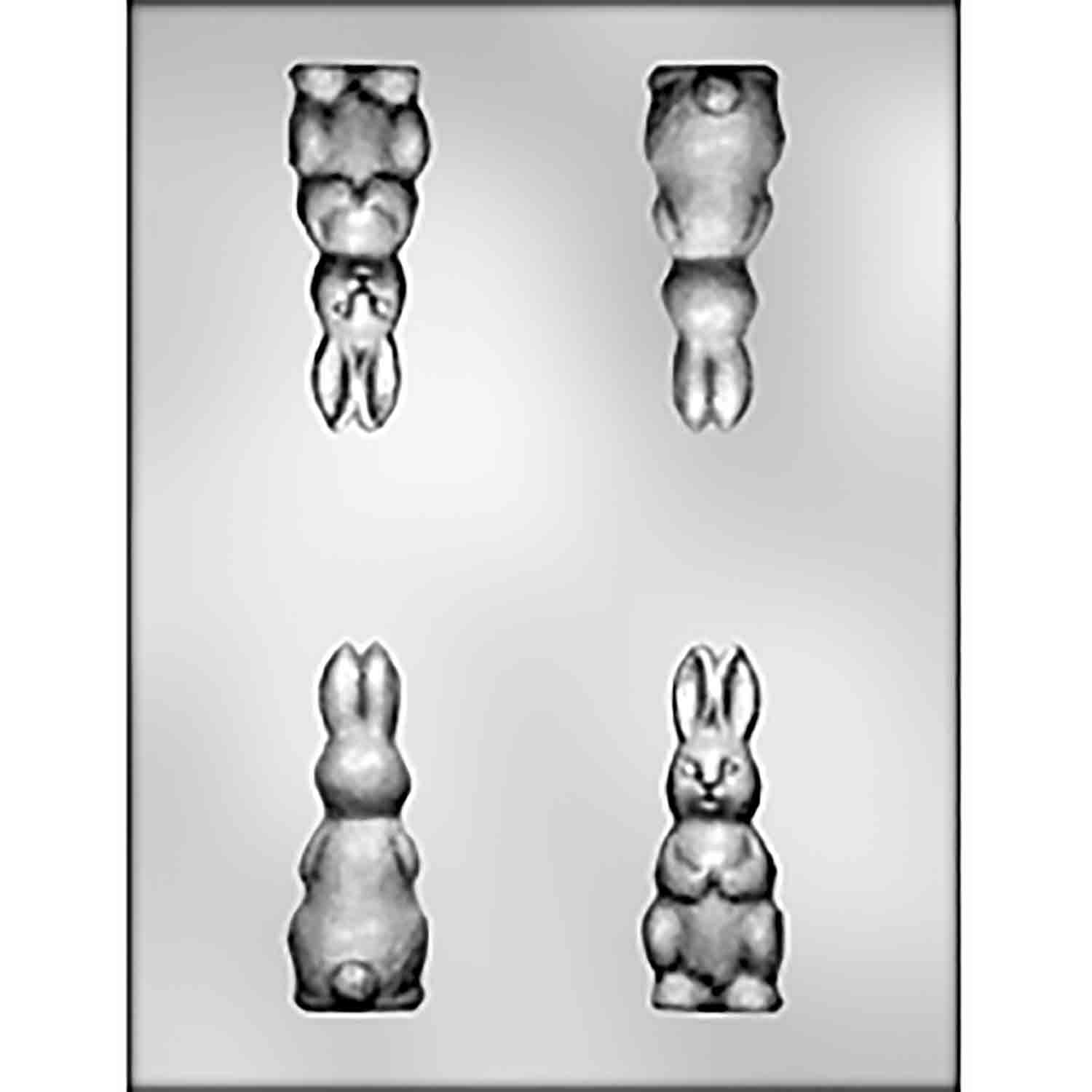 3D Upright Bunny Chocolate Candy Mold