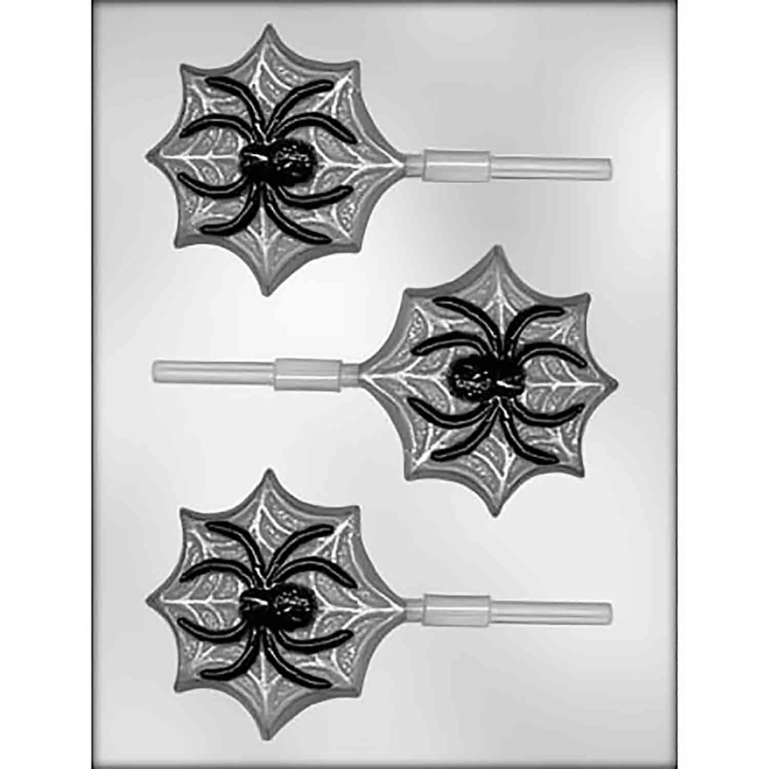 Spider on Web Sucker Chocolate Mold