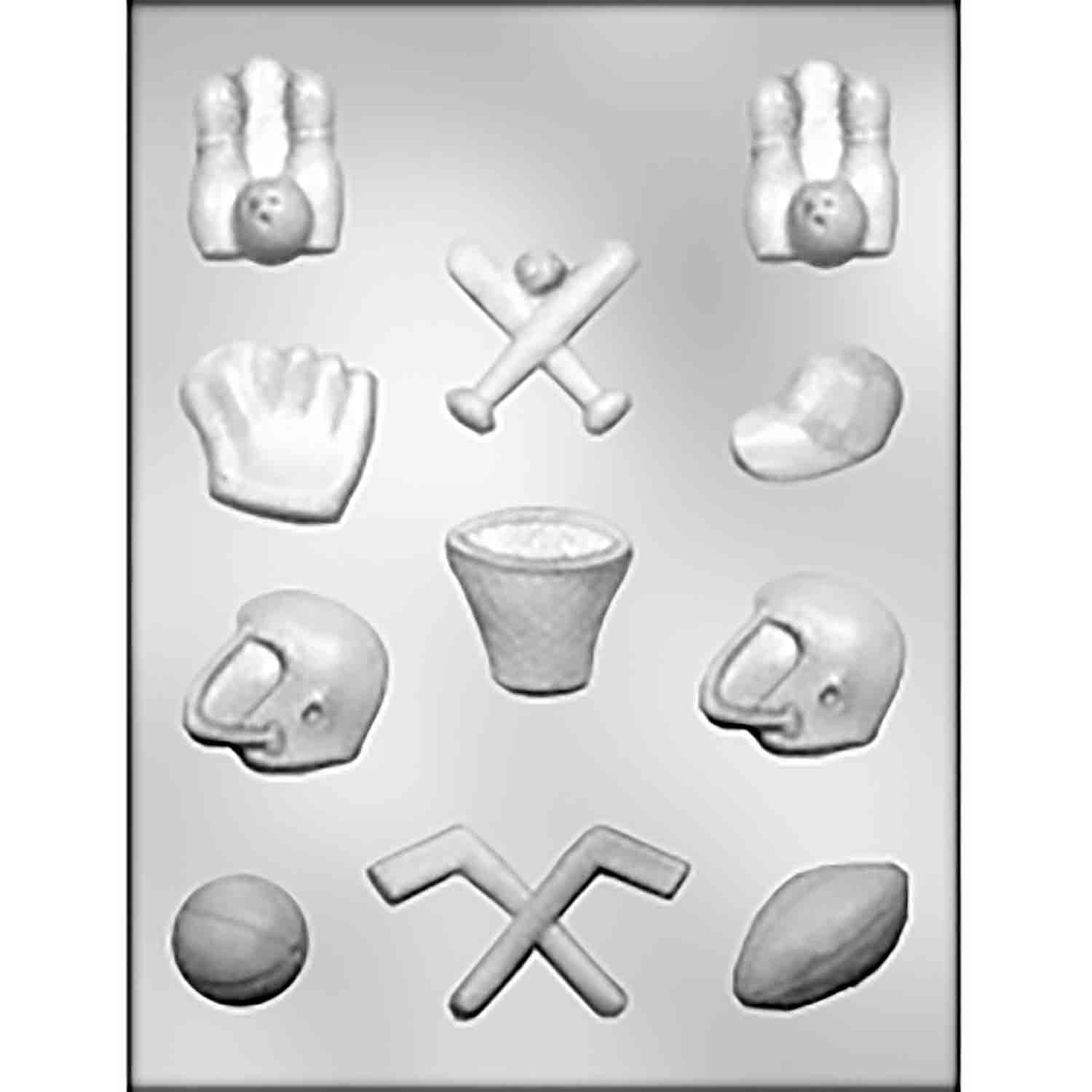 Sports Assortment Chocolate Mold