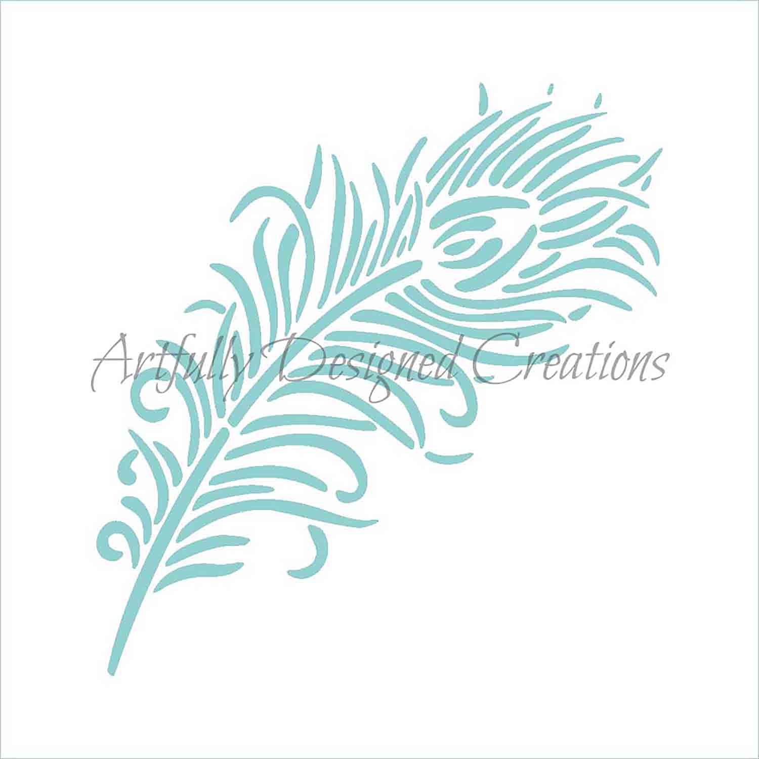 Peacock Feather Cookie Stencil