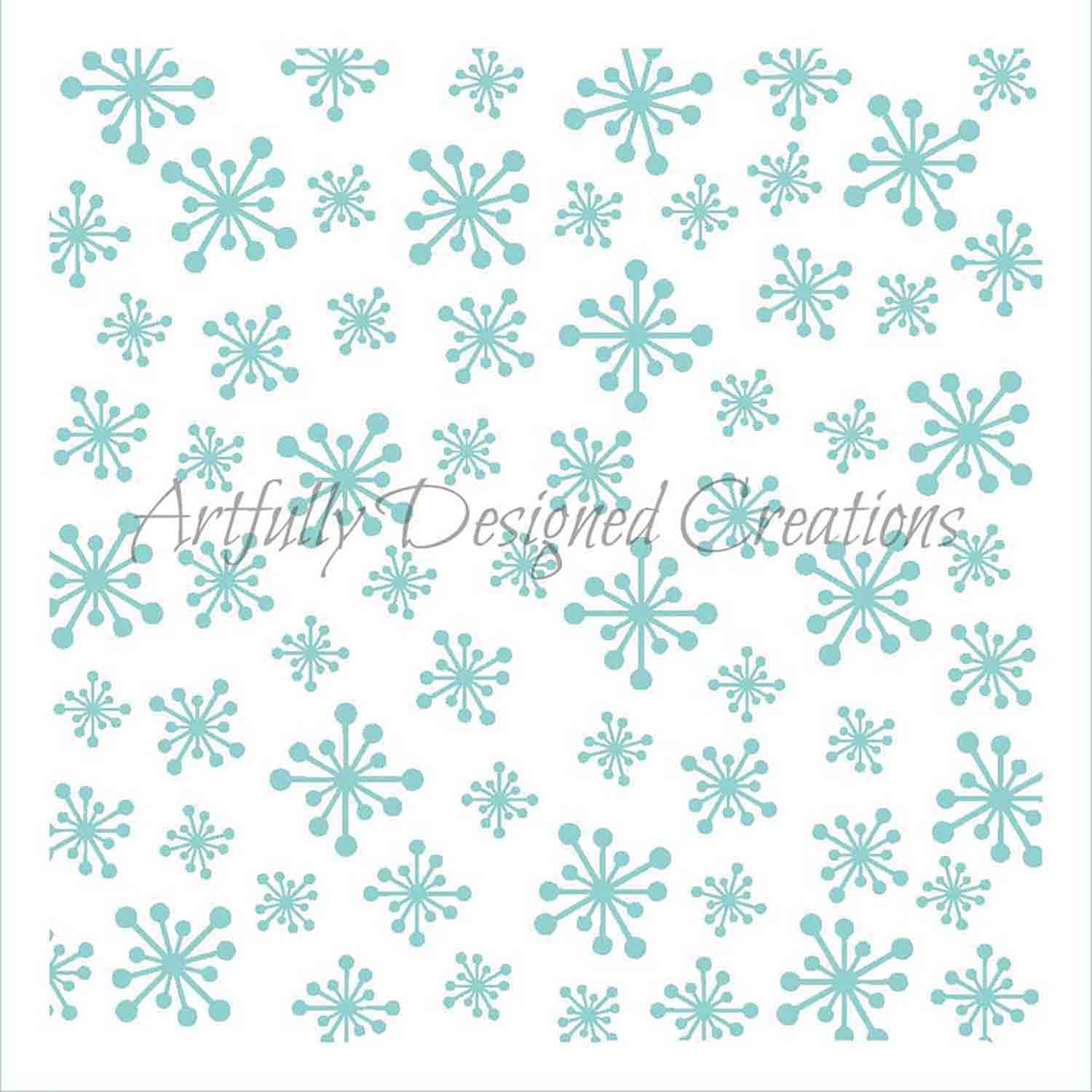 Retro Snowflake Cookie Stencil