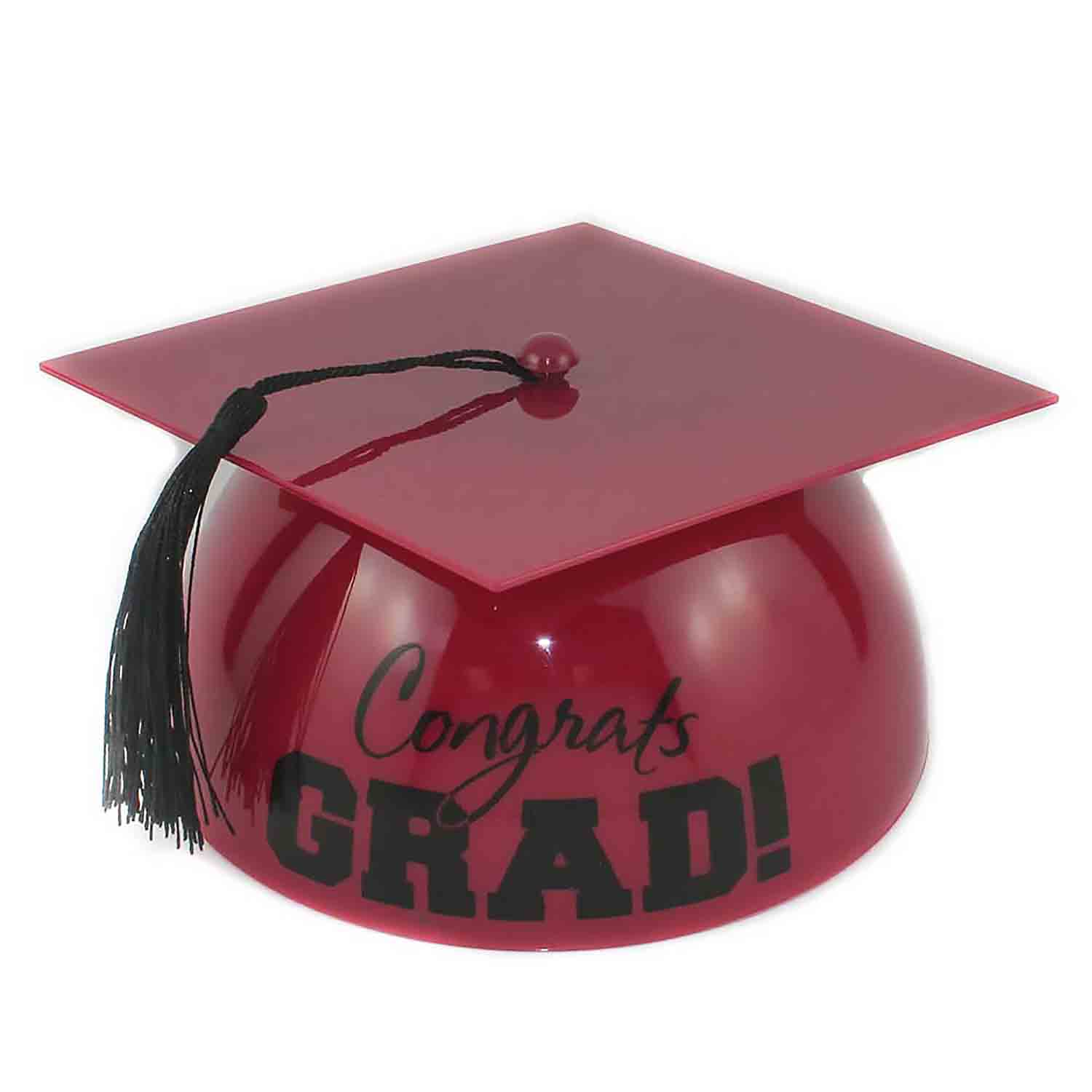 Burgundy Grad Hat Cake Topper