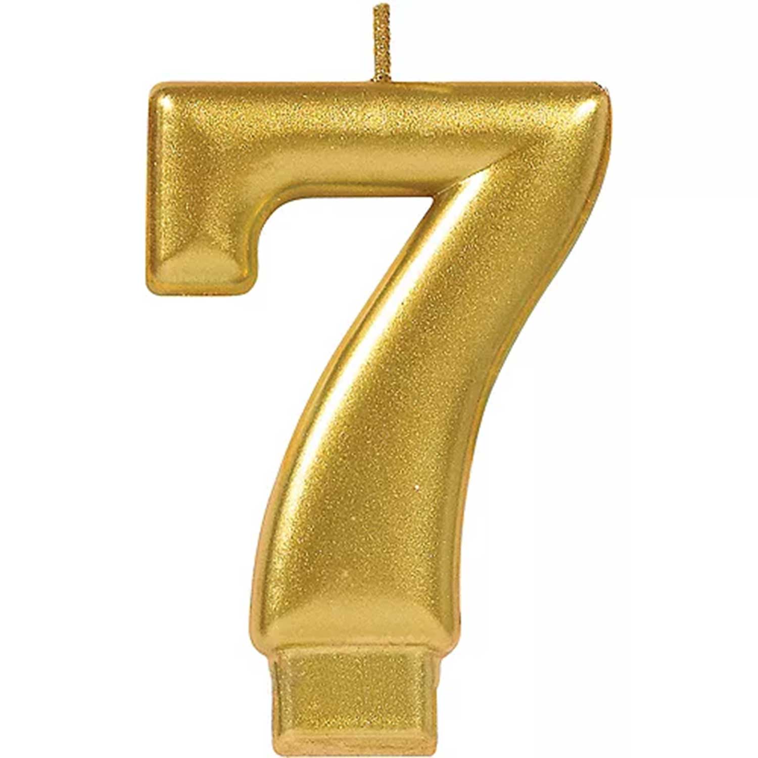Gold Number 7 Candle