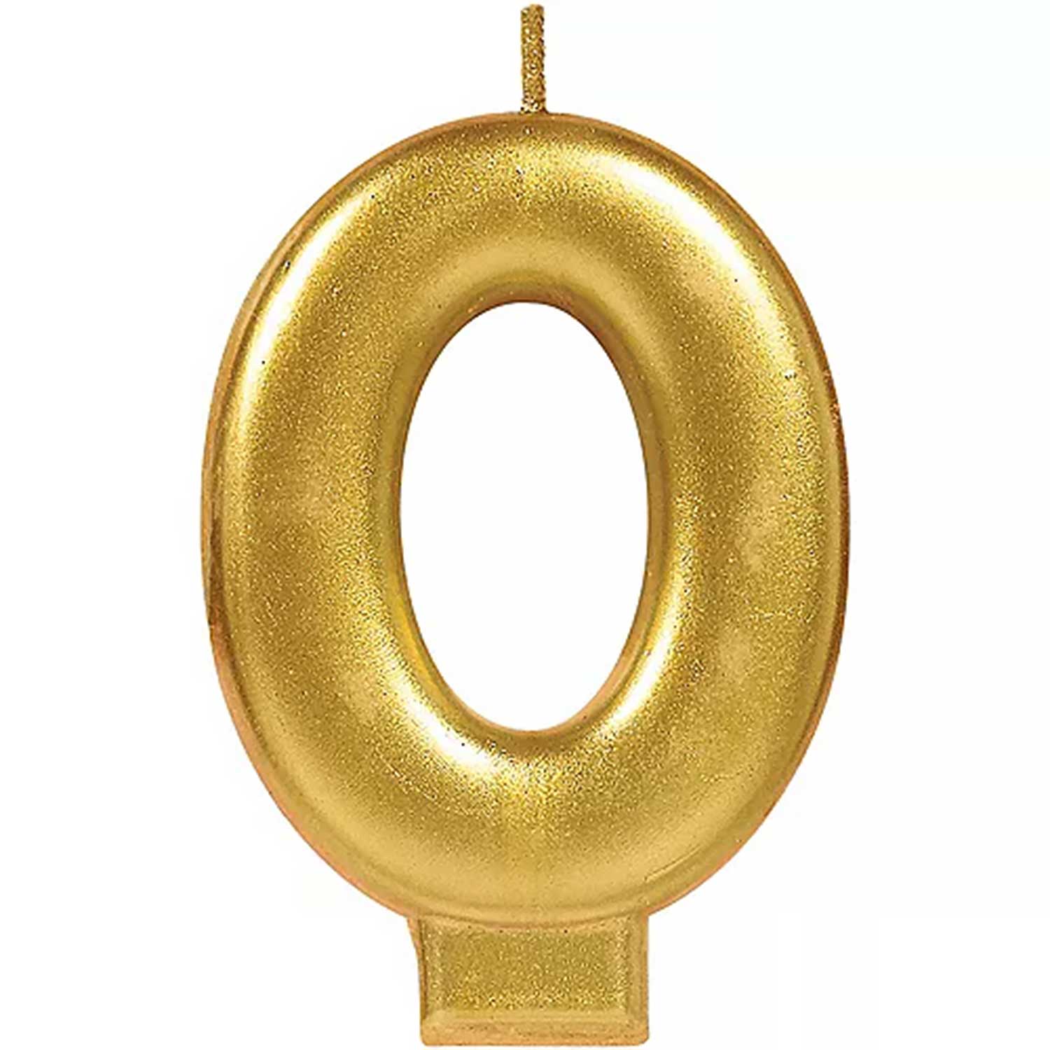 Gold Number 0 Candle