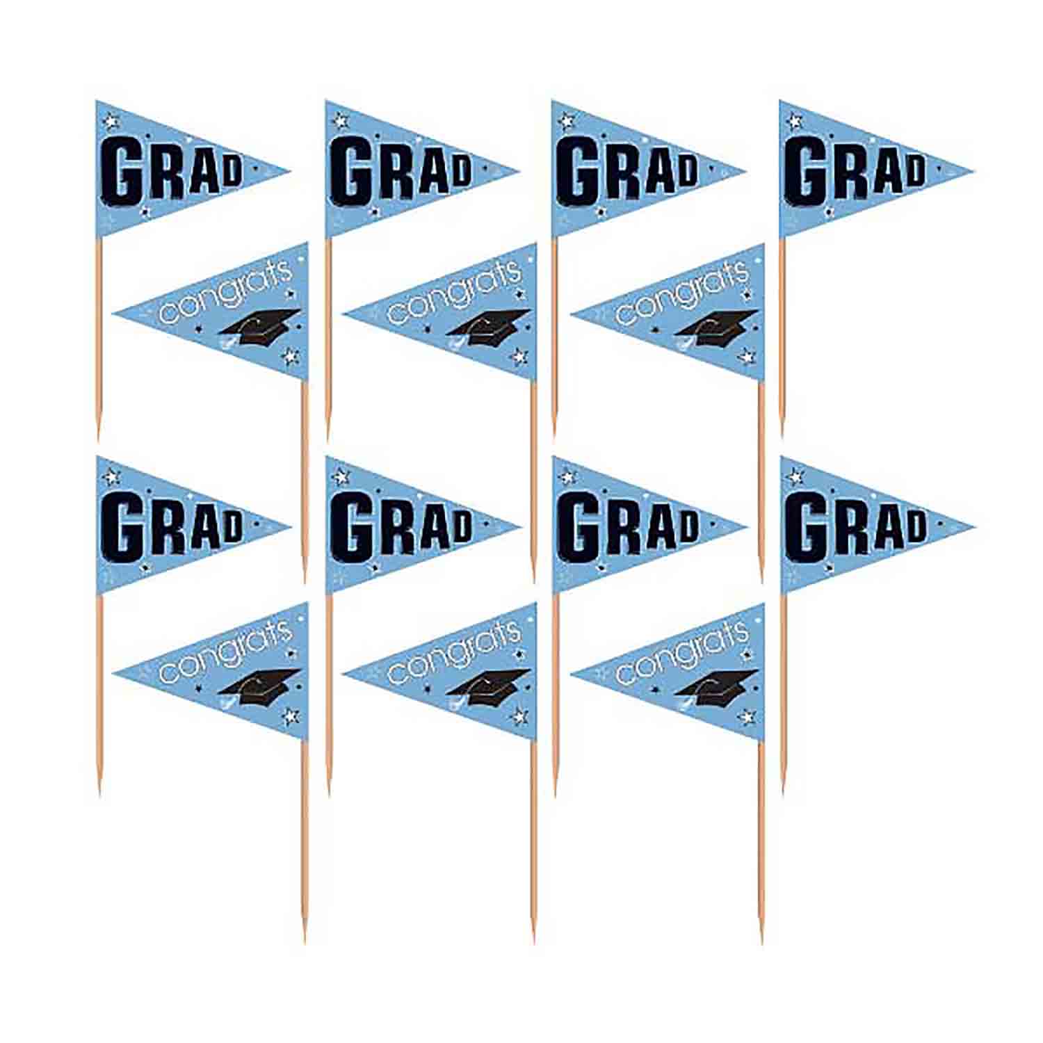 Light Blue School Pride Graduation Picks