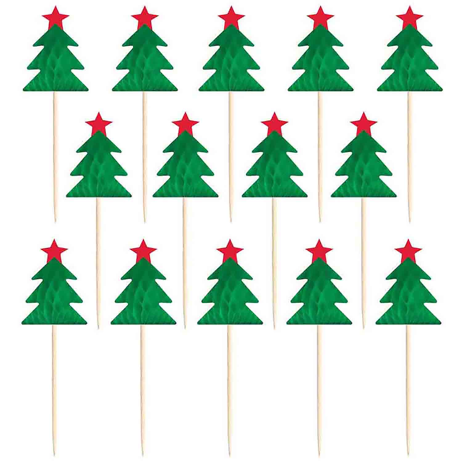 Christmas Tree Honeycomb Picks