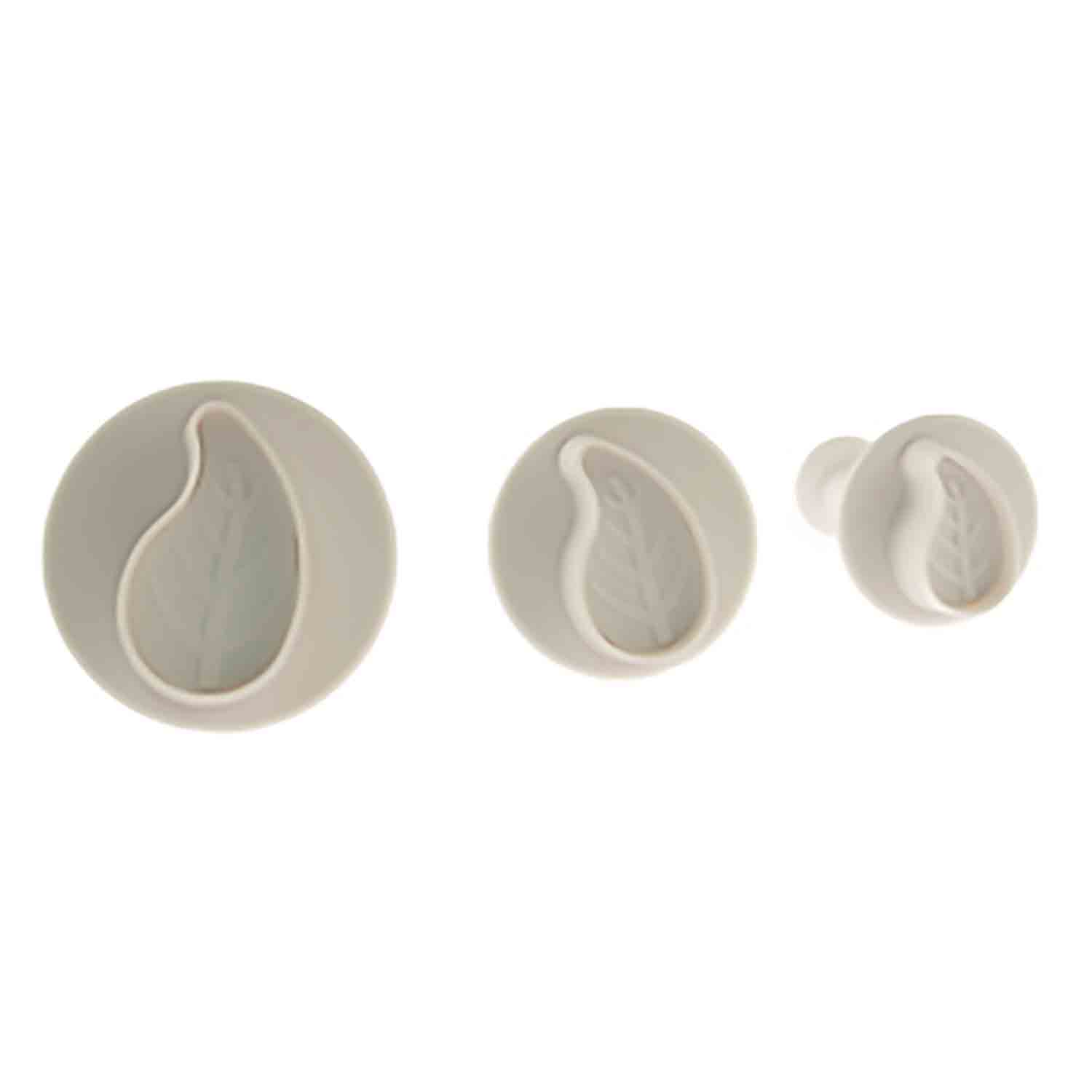 Curved Leaf 1954 Ateco Plunger Cutters Set of 3 