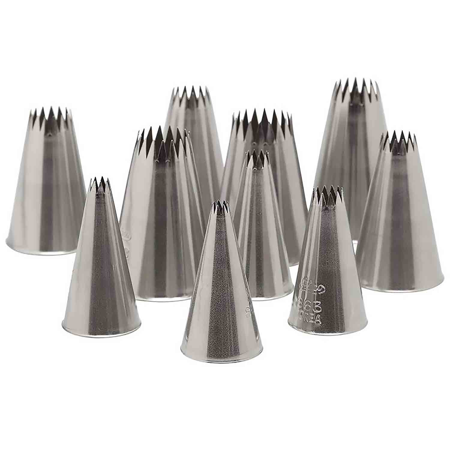 10 Fine Star Pastry Tubes Set