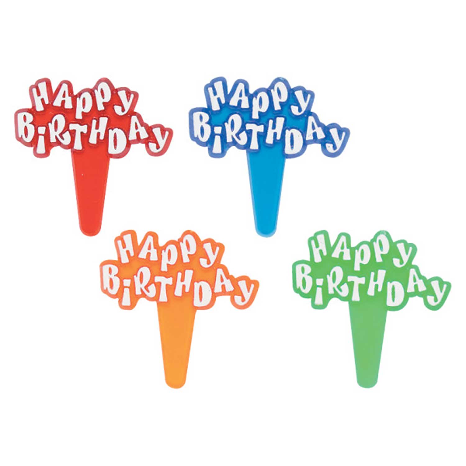 "Happy Birthday" Cake Picks