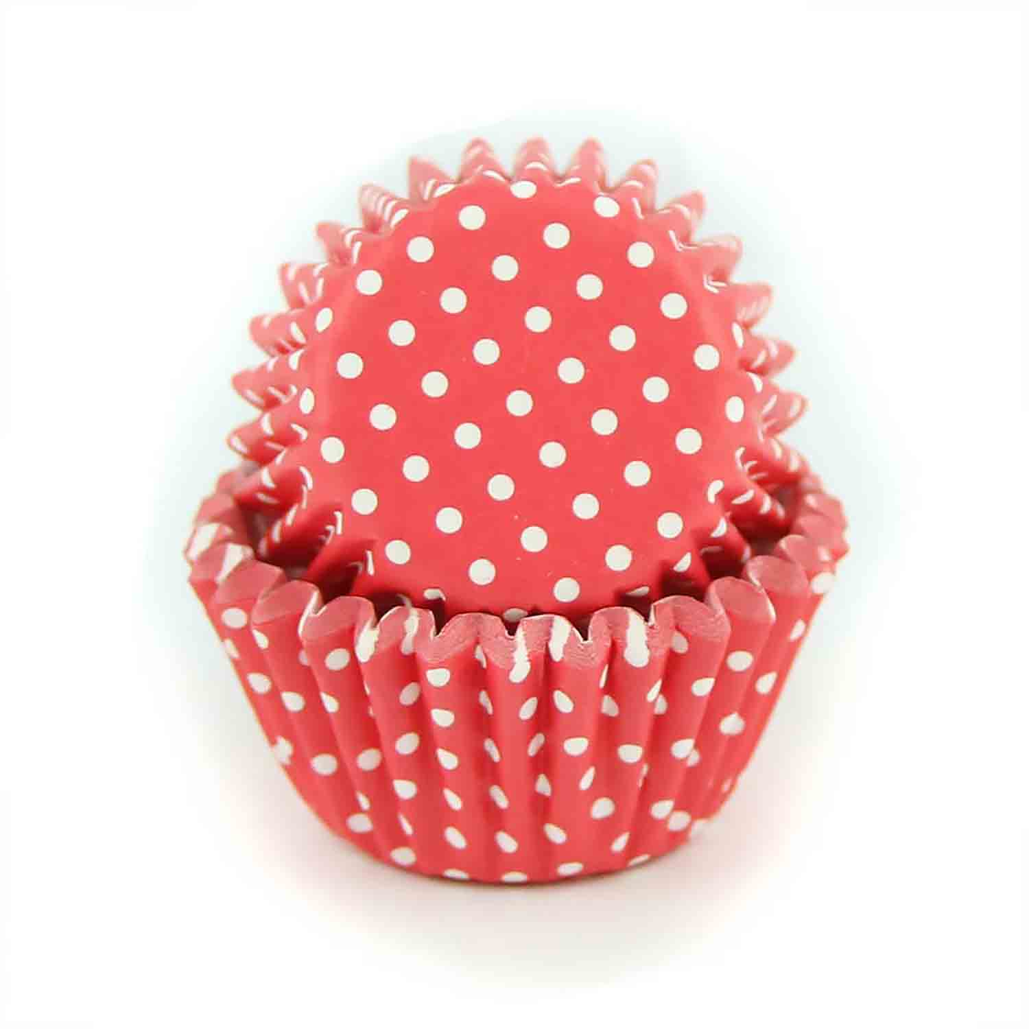 Red & White Polka Dot Mini Cupcake Liners Country Kitchen