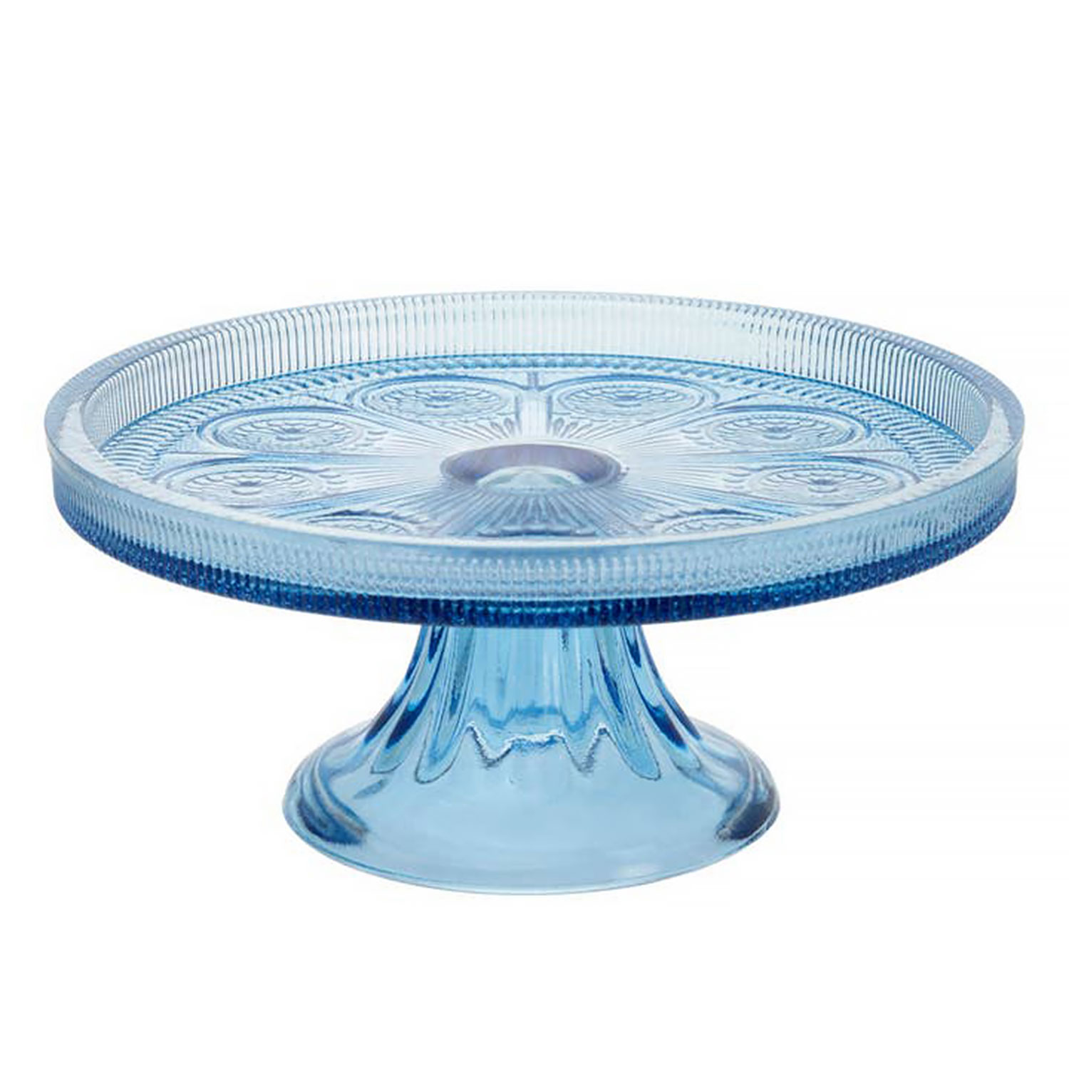 Blue Codi Glass Cake Stand