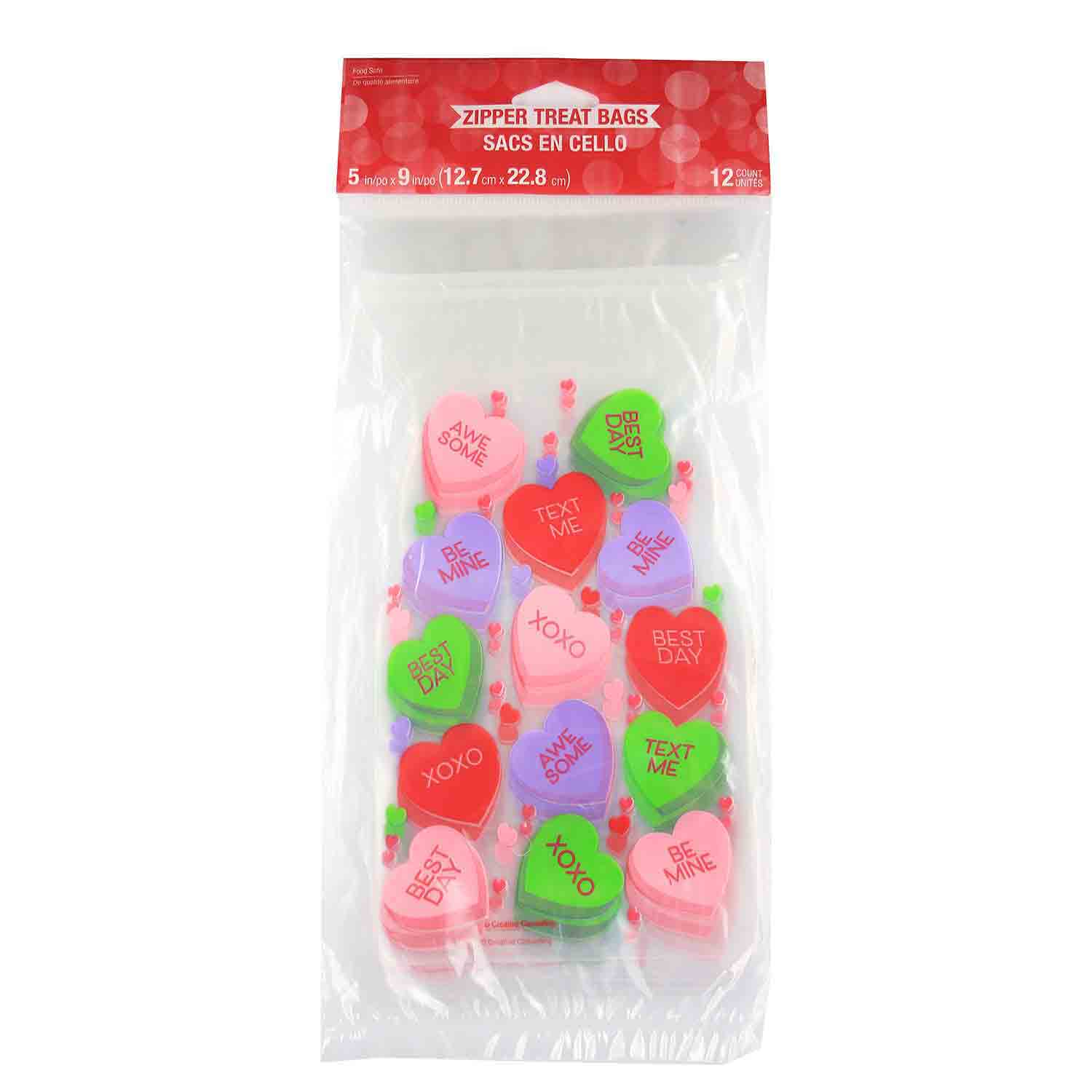 2 scoops bag of candy hearts valentines plush