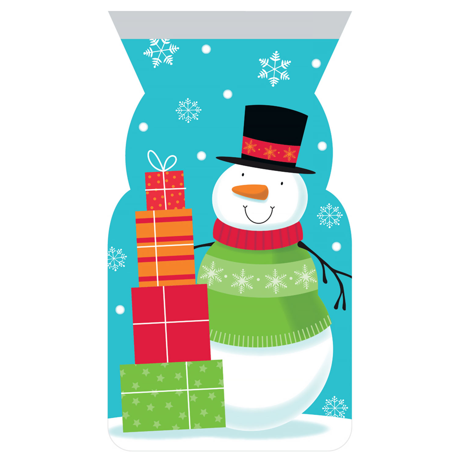 Christmas Snowman Zipper Treat Bags