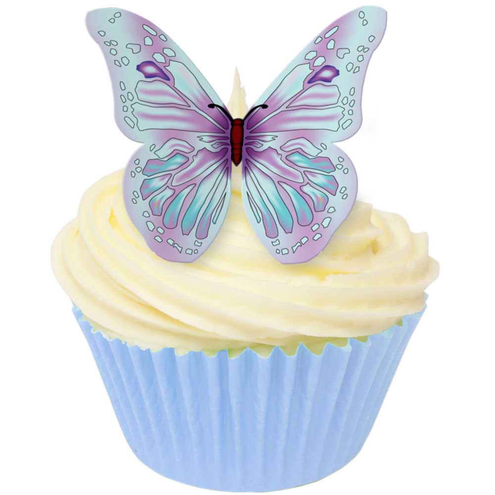 Lilac blue edible wafer paper butterflies cda 201217 country 