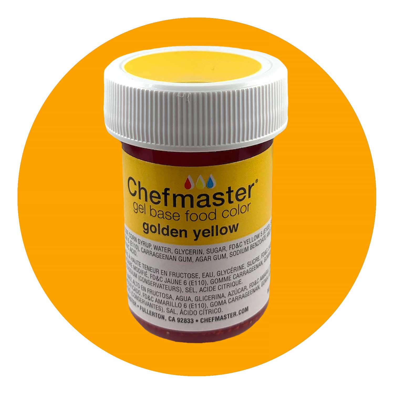 Chefmaster Gel Food Color 1-Ounce Golden Yellow